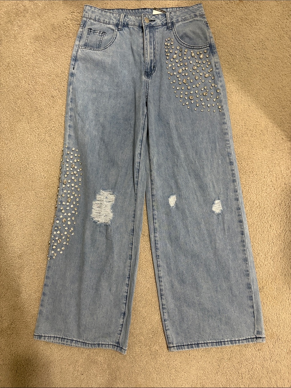 Rhinestone denim set - Picture 2 of 4
